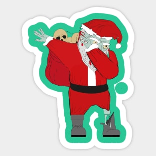 Funny Dabbing Zombie Santa Claus Halloween Christmas Sticker